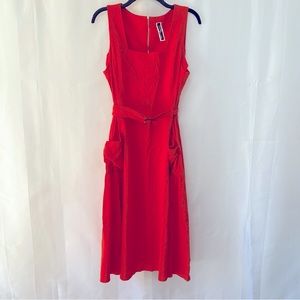 Julian Taylor sleeveless orange dress size XL